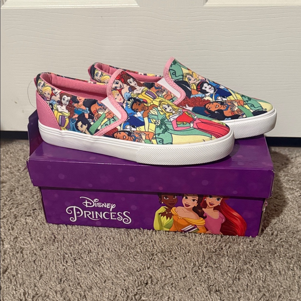 Disney Princess Colorful Girls Slip-On Shoes